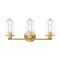 Designers Fountain Skylar 24.5 in. 3-Light Brushed Gold Vanity Light with Clear Glass Shades for Bathrooms D332M-3B-BG - alternate 1